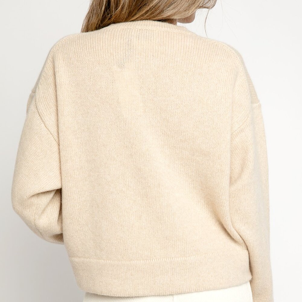 FORTE FORTE Cashmere Mohair Boxy Sweater in Honey - Picture 5 of 5